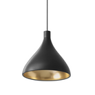 The Swell Single pendant from Pablo Designs in the medium style and black finish.