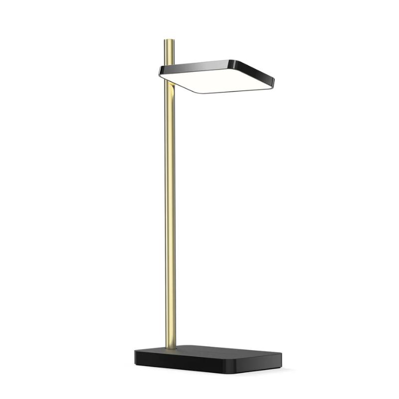 The Talia Table from Pablo Designs in black and brass.