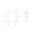 The dimensions of the Talia Table from Pablo Designs.