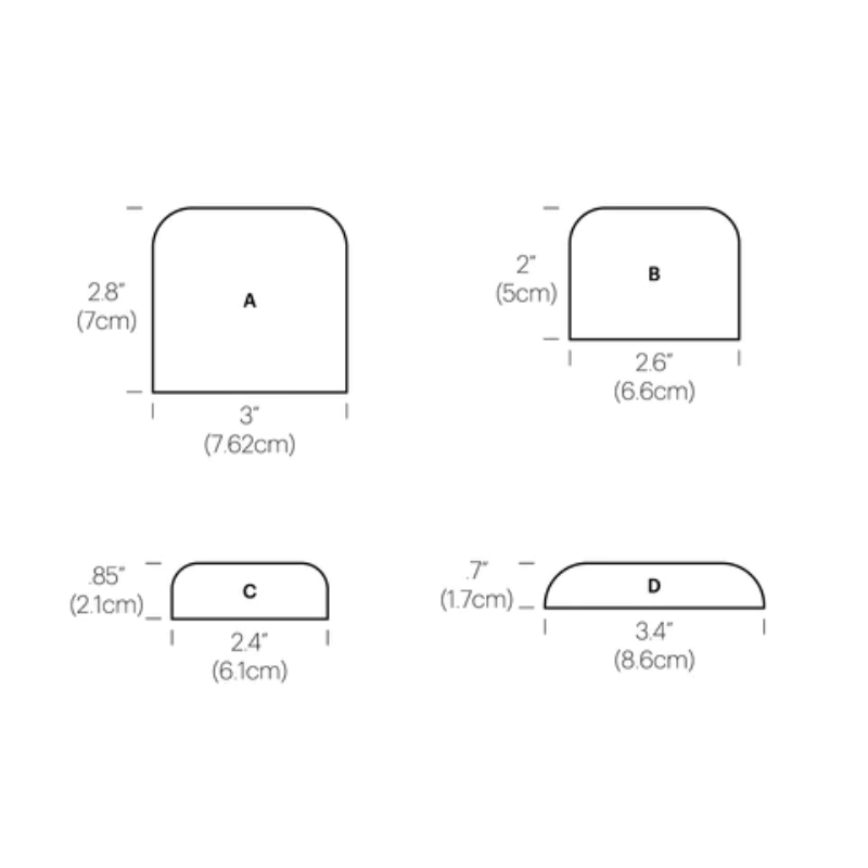 The dimensions of the Totem Mini Kit from Pablo Designs.