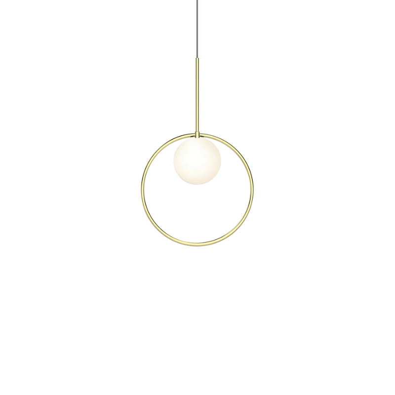 The 12 inch Bola Halo from Pablo Designs in brass.