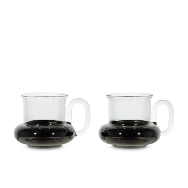Two Bump Tea Cups from Tom Dixon in black.