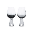 A set of two Tank Wine Glasses in Black from Tom Dixon.