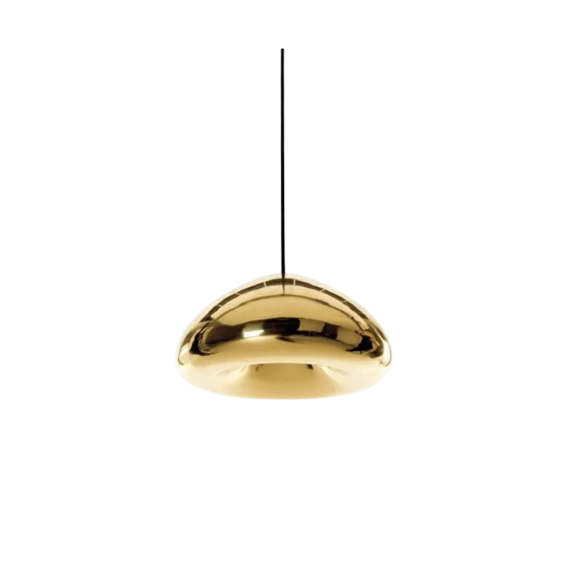 The process of creating Tom Dixon's Void is complex. Cut from a sheet of pure metal, each light is then pressed and spun, and brazed at the end to form a double-walled shade. The high-shine reflectivity achieved with lathing, polishing and caring for the base metals is a bold finish that carries across the Void collection.