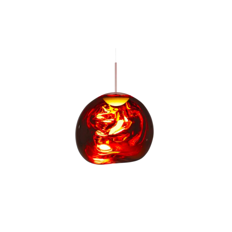 Tom Dixon's Melt is a beautifully distorted pendant in a modern Smoke finish and matching ceiling rose. Featuring our intergrated LED module, this ceiling light creates a mesmirizing melting hot-blown glass effect when on and a mirror-finish effect when off. Made in Germany using a high tech manufacturing technique to achieve the perfect melted orb.