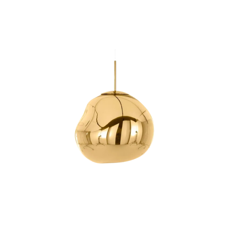 Tom Dixon's Melt is a beautifully distorted pendant in a modern Smoke finish and matching ceiling rose. Featuring our intergrated LED module, this ceiling light creates a mesmirizing melting hot-blown glass effect when on and a mirror-finish effect when off. Made in Germany using a high tech manufacturing technique to achieve the perfect melted orb.