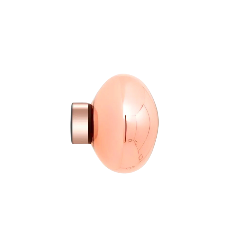Tom Dixon's Melt is a beautifully distorted pendant in a modern Copper, Gold, Smoke and Chrome finishes and matching ceiling canopies. Featuring our integrated LED module, this ceiling light creates a mesmerizing melting hot-blown glass effect when on and a mirror-finish effect when off. Made in Germany using a high tech manufacturing technique to achieve the perfect melted orb.