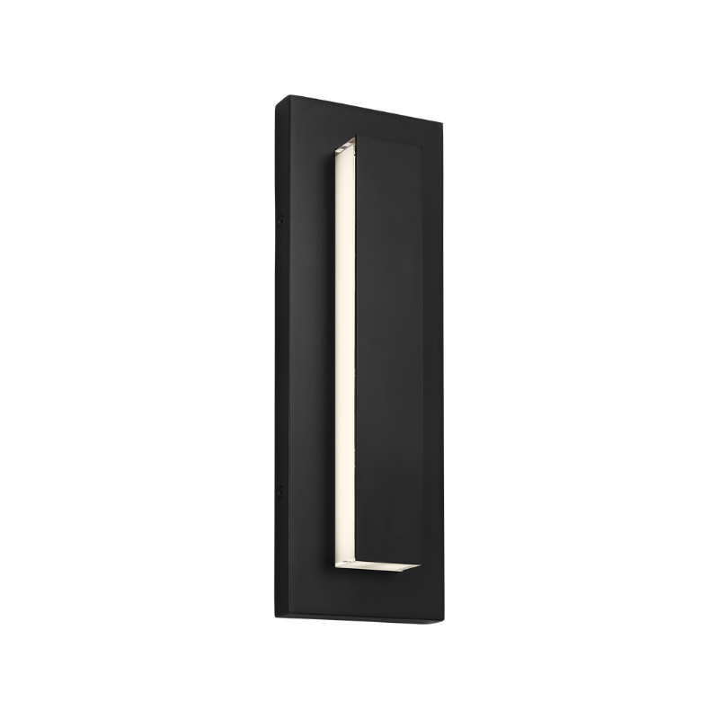 The 15 inch Aspen Outdoor Wall Sconce from Visual Comfort and Co in black.