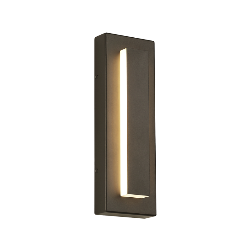 The 15 inch Aspen Outdoor Wall Sconce from Visual Comfort and Co in bronze.