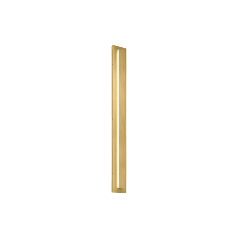 The 48 inch Aspen Outdoor Wall Sconce from Visual Comfort and Co in natural brass.