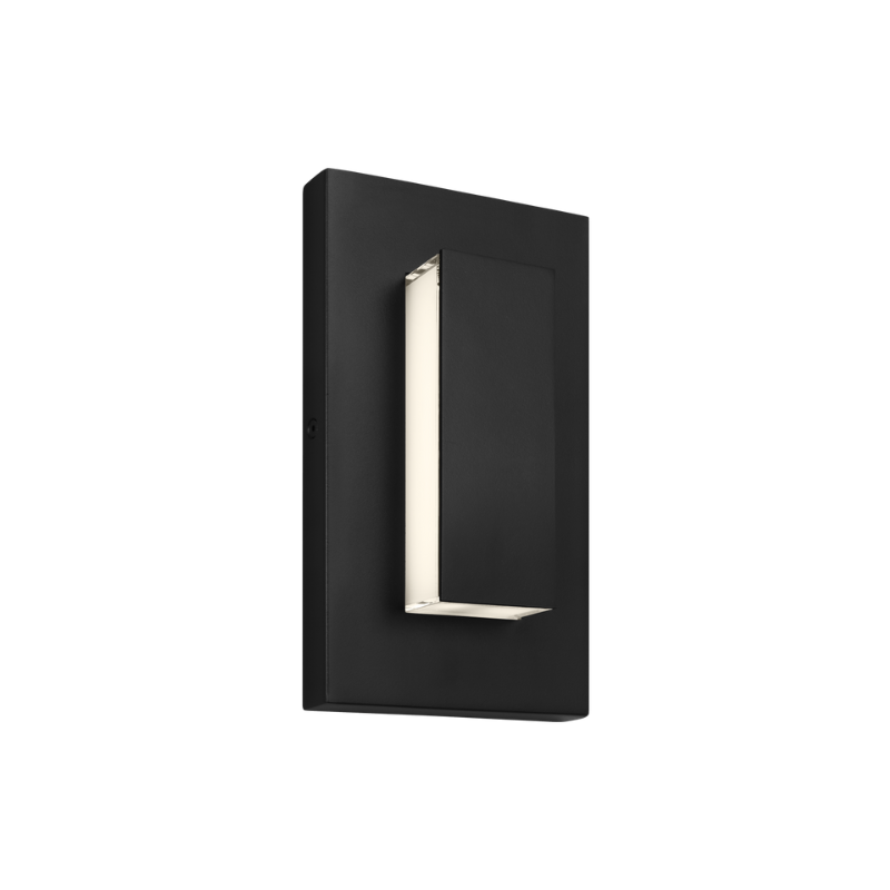 The 8 inch Aspen Outdoor Wall Sconce from Visual Comfort and Co in black.