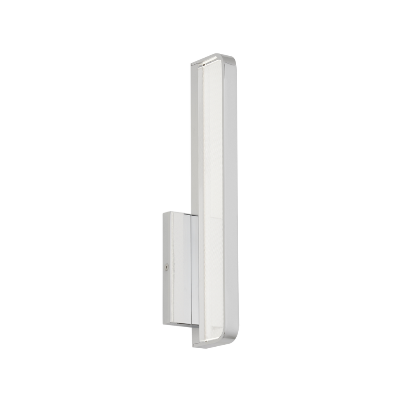 The Banda Vertical Wall Sconce from Visual Comfort & Co. in chrome.