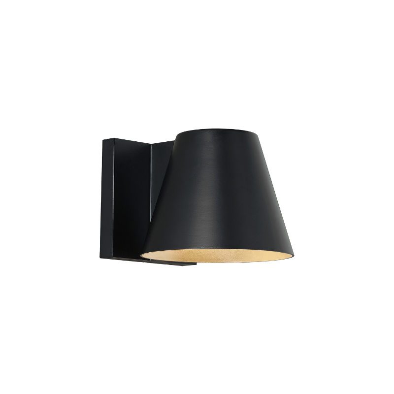 The 4 inch Bowman Outdoor Wall Sconce from Visual Comfort and Co in black.