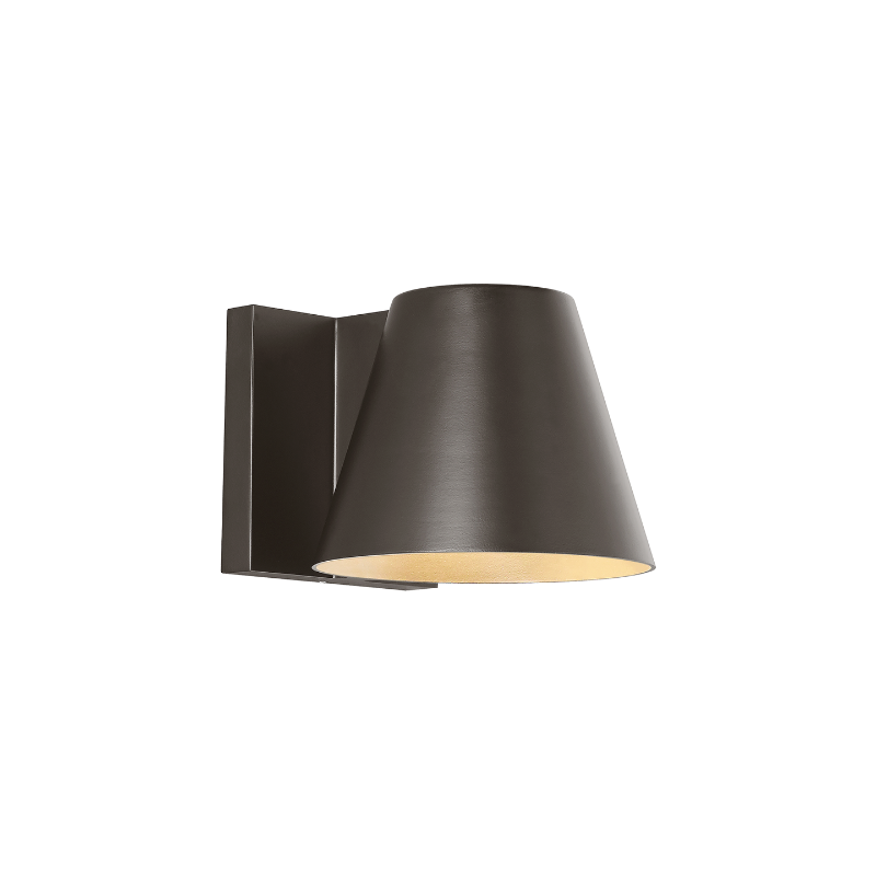 The 4 inch Bowman Outdoor Wall Sconce from Visual Comfort and Co in bronze.