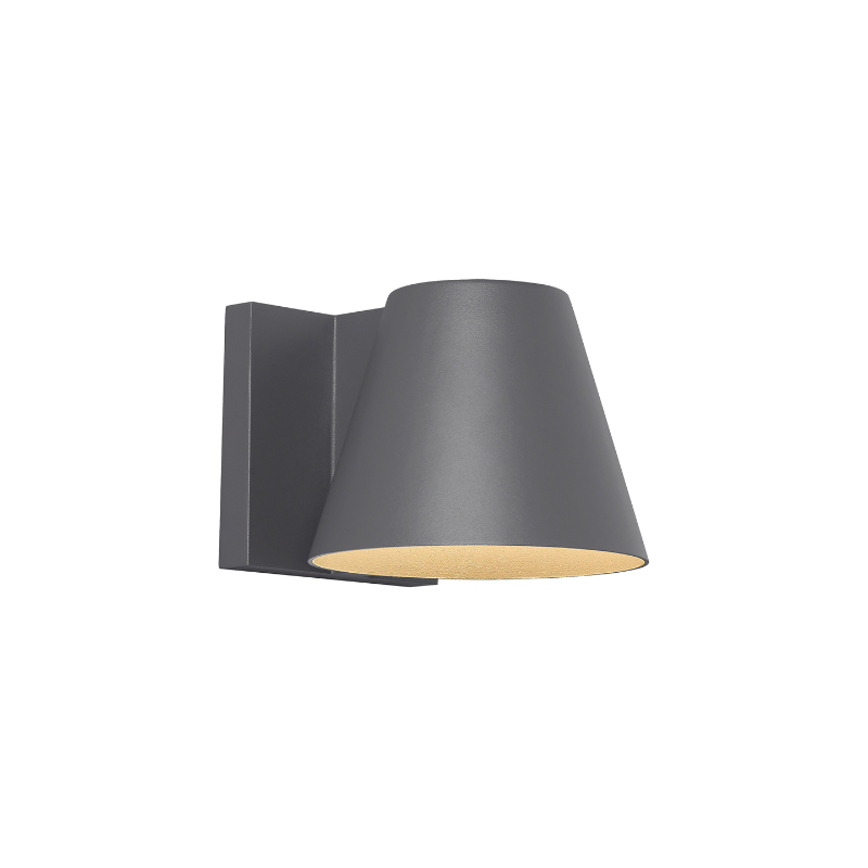 The 4 inch Bowman Outdoor Wall Sconce from Visual Comfort and Co in charcoal.