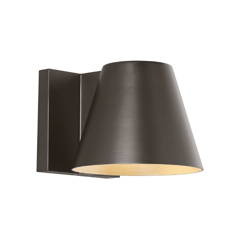 The 6 inch Bowman Outdoor Wall Sconce from Visual Comfort and Co in bronze.