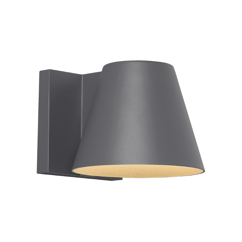 The 6 inch Bowman Outdoor Wall Sconce from Visual Comfort and Co in charcoal.
