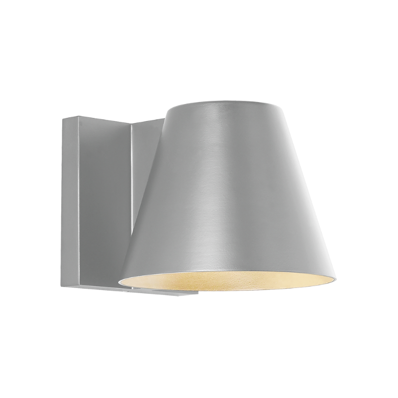 The 6 inch Bowman Outdoor Wall Sconce from Visual Comfort and Co in silver.