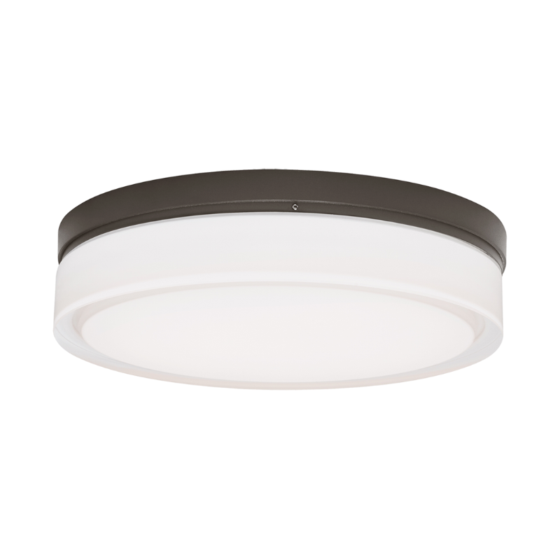 The large Cirque Outdoor Flush Mount from Visual Comfort and Co in bronze.