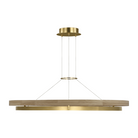 The Grace Chandelier from Visual Comfort and Co. with the Hand Rubbed Antique Brass and Natural Oak finish in 48 inch size.