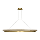 The Grace Chandelier from Visual Comfort and Co. with the Hand Rubbed Antique Brass and Natural Oak finish in 65 inch size.