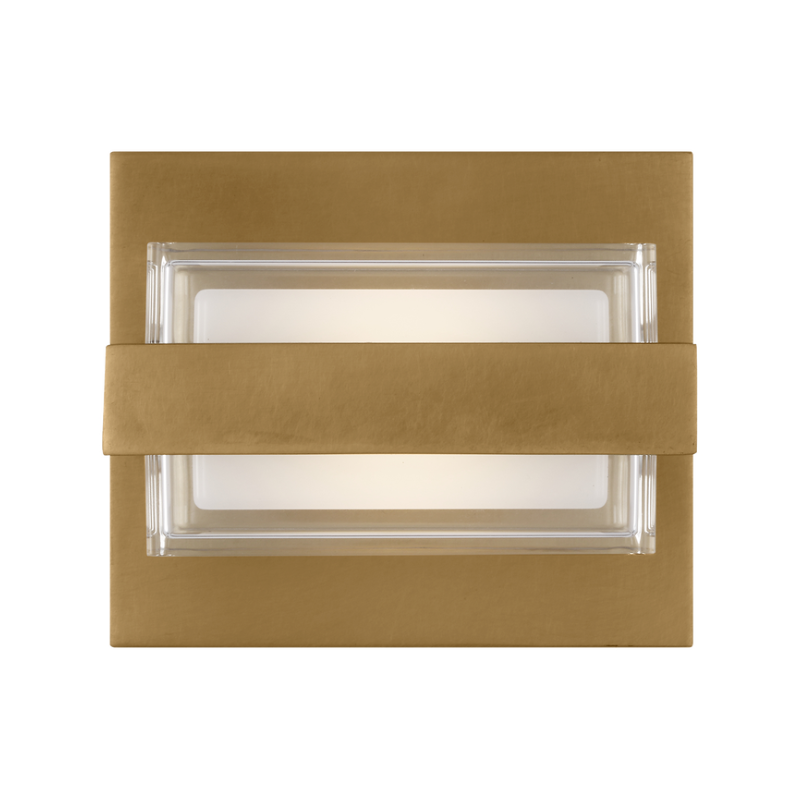 The Kamden 1-Light Bathroom Fixture from Visual Comfort & Co. in natural brass.