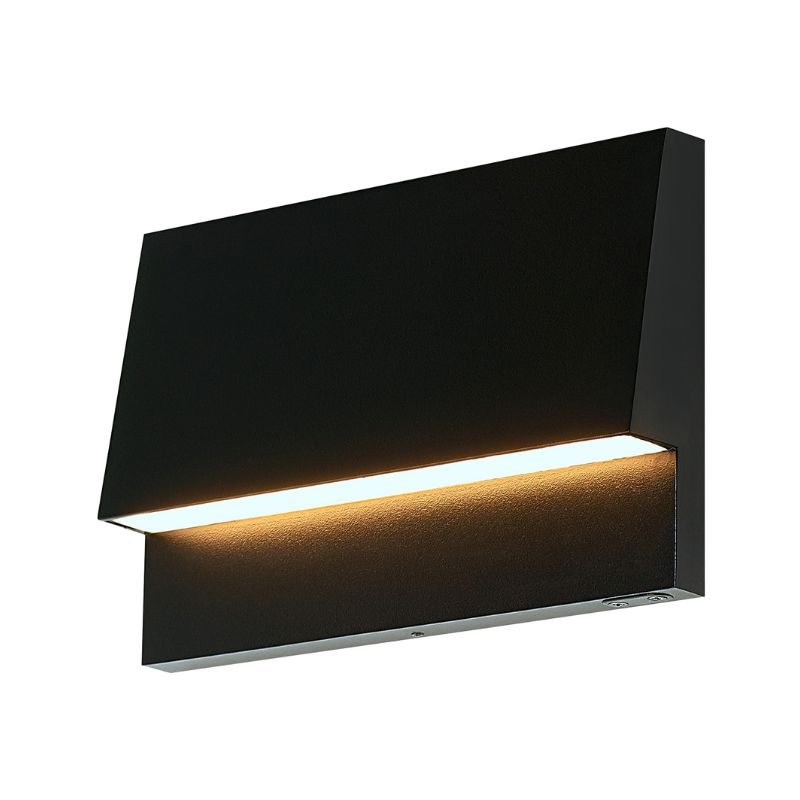 The Krysen Outdoor Step Light from Visual Comfort and Co in black.