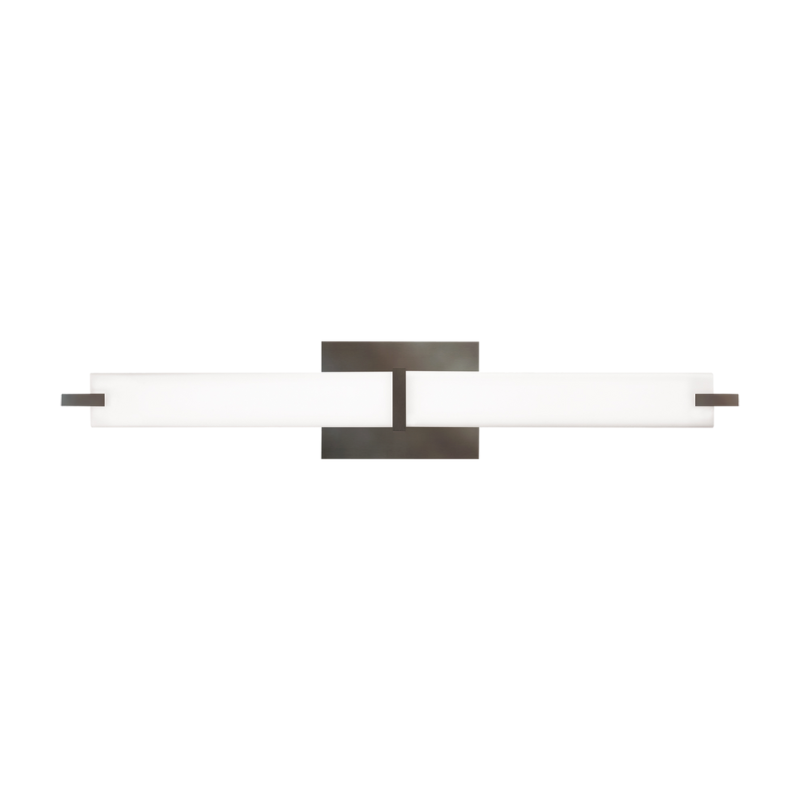 The Metro Bathroom Sconce from Visual Comfort and Co in antique bronze.