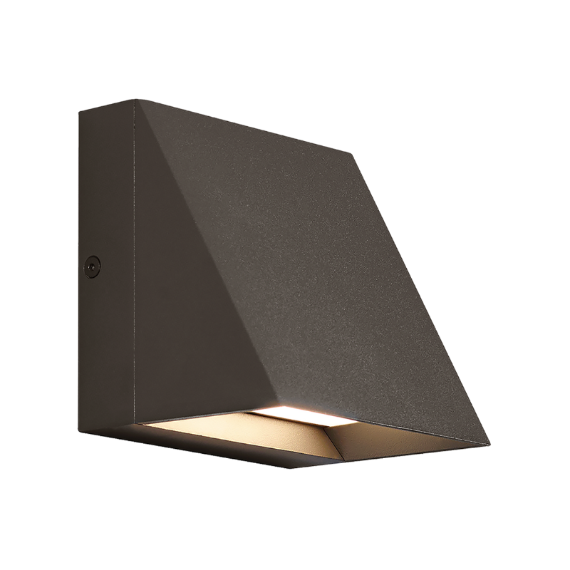 The Pitch Square Outdoor Wall Sconce from Visual Comfort and Co in bronze.
