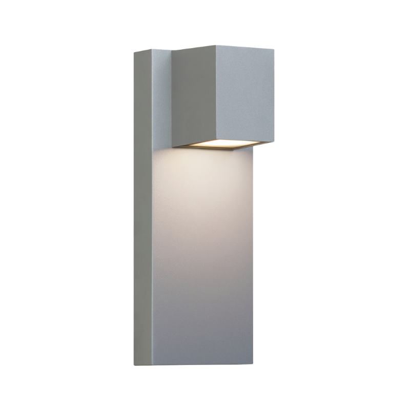 The Quadrate Outdoor Wall Sconce from Visual Comfort and Co in silver.