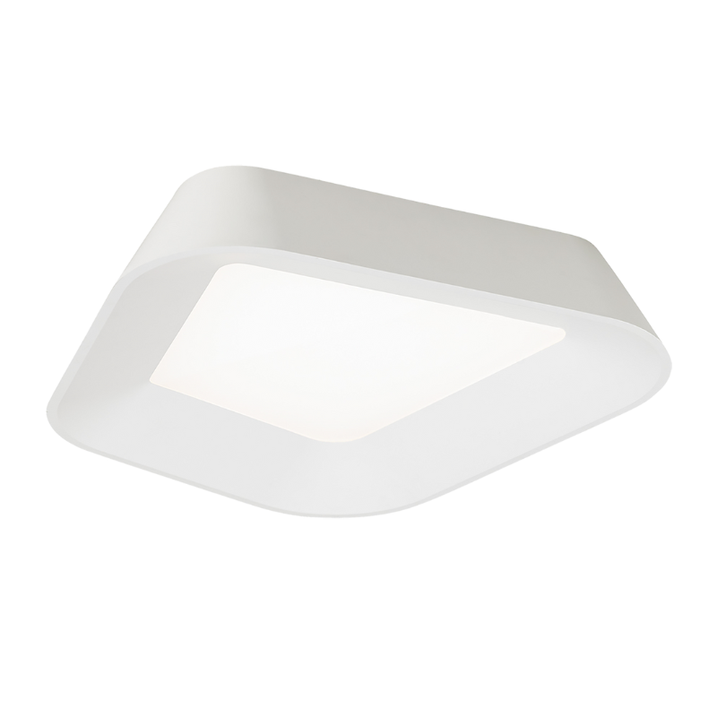 The Rhonan Flush Mount from Visual Comfort and Co in matte white.