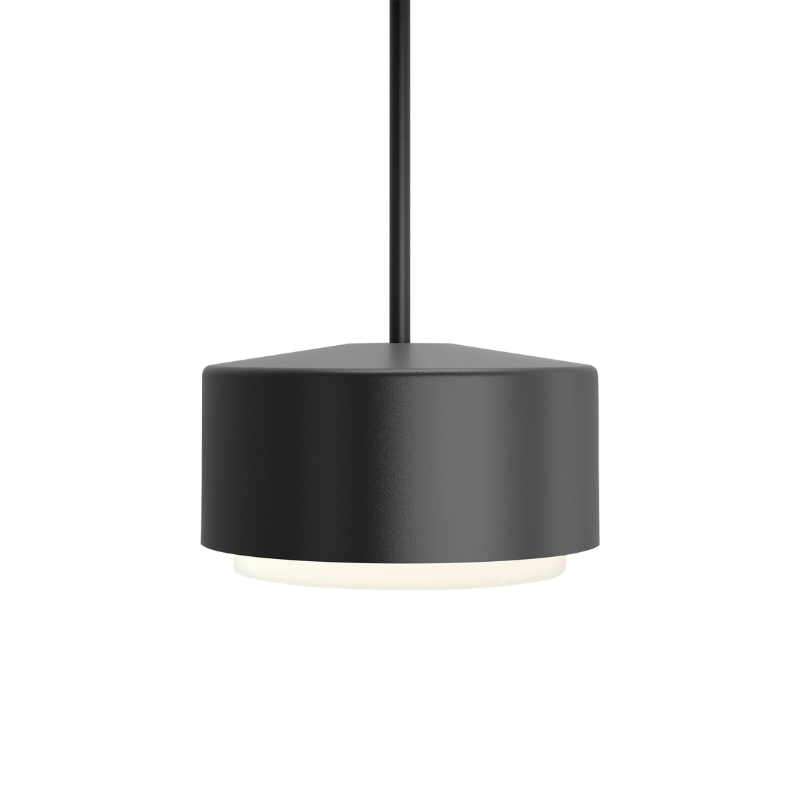 The 12 inch Roton Outdoor Pendant from Visual Comfort and Co in black.