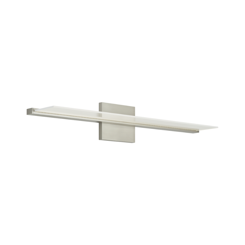 The 36 inch Span Vanity Light from Visual Comfort & Co. in satin nickel.