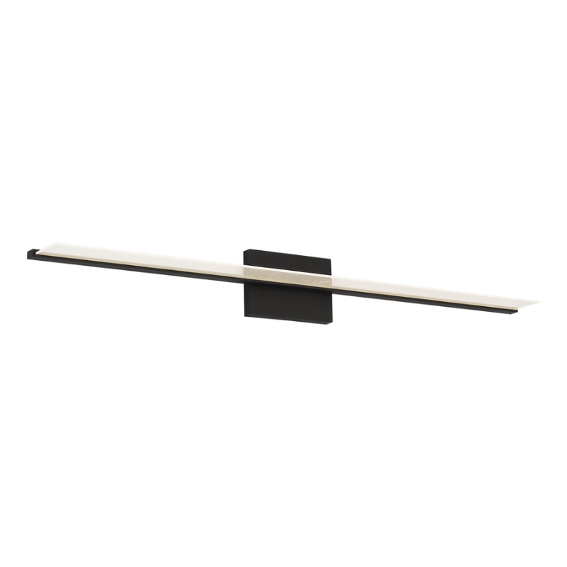 The 48 inch Span Vanity Light from Visual Comfort & Co. in nightshade black.