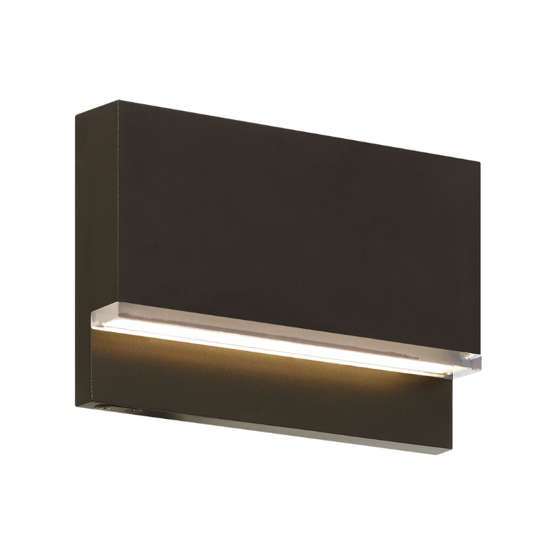 The Wend Outdoor Step Light from Visual Comfort and Co in bronze.