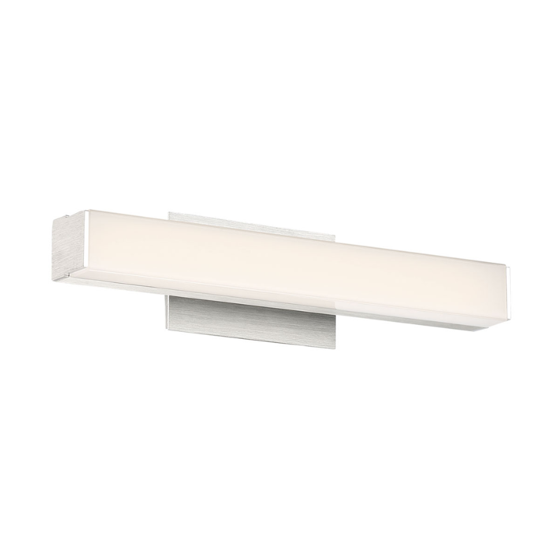 The Brink Bathroom Sconce from WAC Lighting, 18 inch size in brushed aluminum.