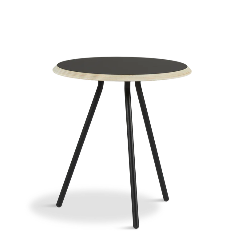 The black version of the Soround Side Table from Woud in the large size.