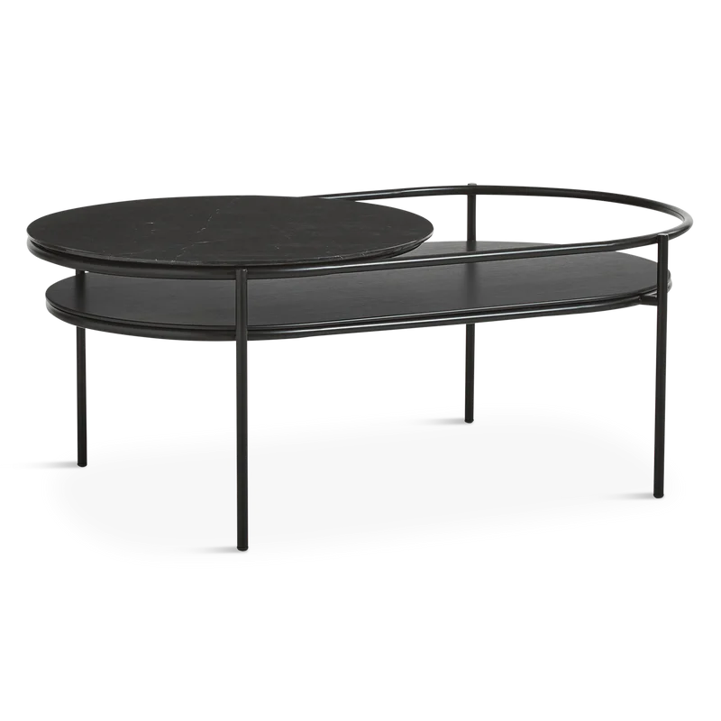 The Verde Coffee Table from Woud with the Black Marble tabletop.