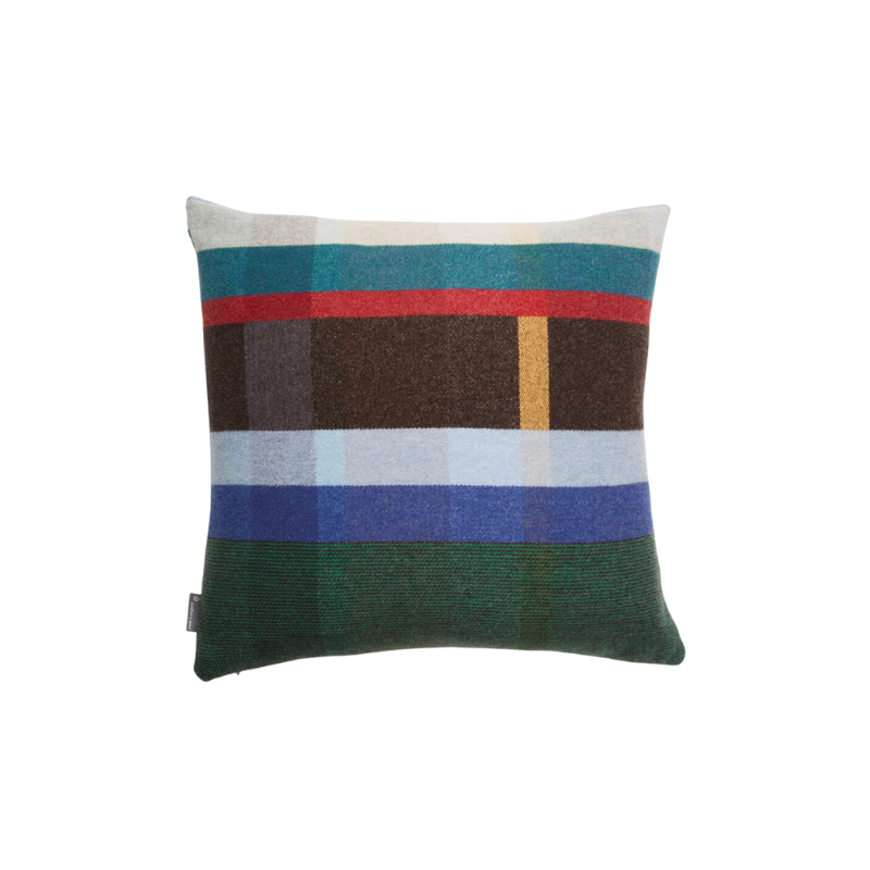 The Antoni Cushion from Wallace & Sewell's Block Cushion Collection is a stunning pop of color for any space. Inspired by Korean artist Chung Eun Mo's abstract paintings, this luxurious cushion features a bold checkerboard pattern of juxtaposed blocks and striking hues. Made from sumptuous merino lambswool this throw pillow is reversible with a different colorway on each side for versatile use. 