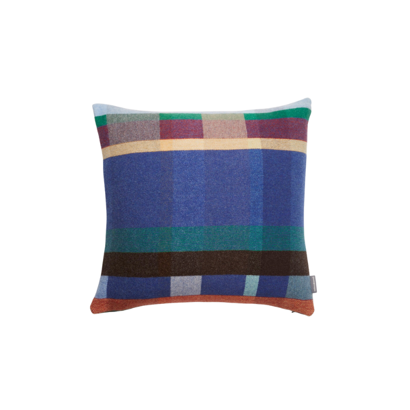 The Antoni Cushion from Wallace & Sewell's Block Cushion Collection is a stunning pop of color for any space. Inspired by Korean artist Chung Eun Mo's abstract paintings, this luxurious cushion features a bold checkerboard pattern of juxtaposed blocks and striking hues. Made from sumptuous merino lambswool this throw pillow is reversible with a different colorway on each side for versatile use. 