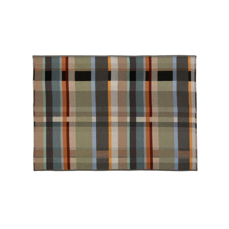 The Chipperfield design is a warm, neutral, mono, palette, and as the names for our block throws are loosely named after 20th century architects, we chose David Chipperfield, for his Japanese influences, for this new design.