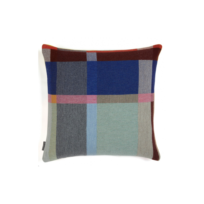 The Lloyd Cushion from Wallace & Sewell's Block Cushion Collection is a stunning pop of color for any space. Inspired by Korean artist Chung Eun Mo's abstract paintings, this luxurious cushion features a bold checkerboard pattern of juxtaposed blocks and striking hues. Made from sumptuous merino lambswool this throw pillow is reversible with a different colorway on each side for versatile use. 