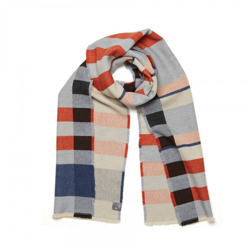 The 100% lambswool Stölzl Wrap from Wallace & Sewell in the seal pattern.