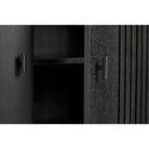The Array Highboard from Woud in black in a detailed close up of the handle.
