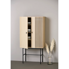 The Array Highboard from Woud in white pigmented oak in a family space.