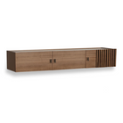 The Array Wall-Mounted Sideboard from Woud in walnut.