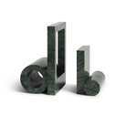 The Booknd from Woud, a solid marble bookend, in green.