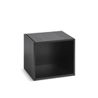The Bricks Cube from Woud in black with the open box option.
