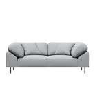 Collar Sofa 2-Seater by Woud in Cyber 01101 Light Grey upholstery. 