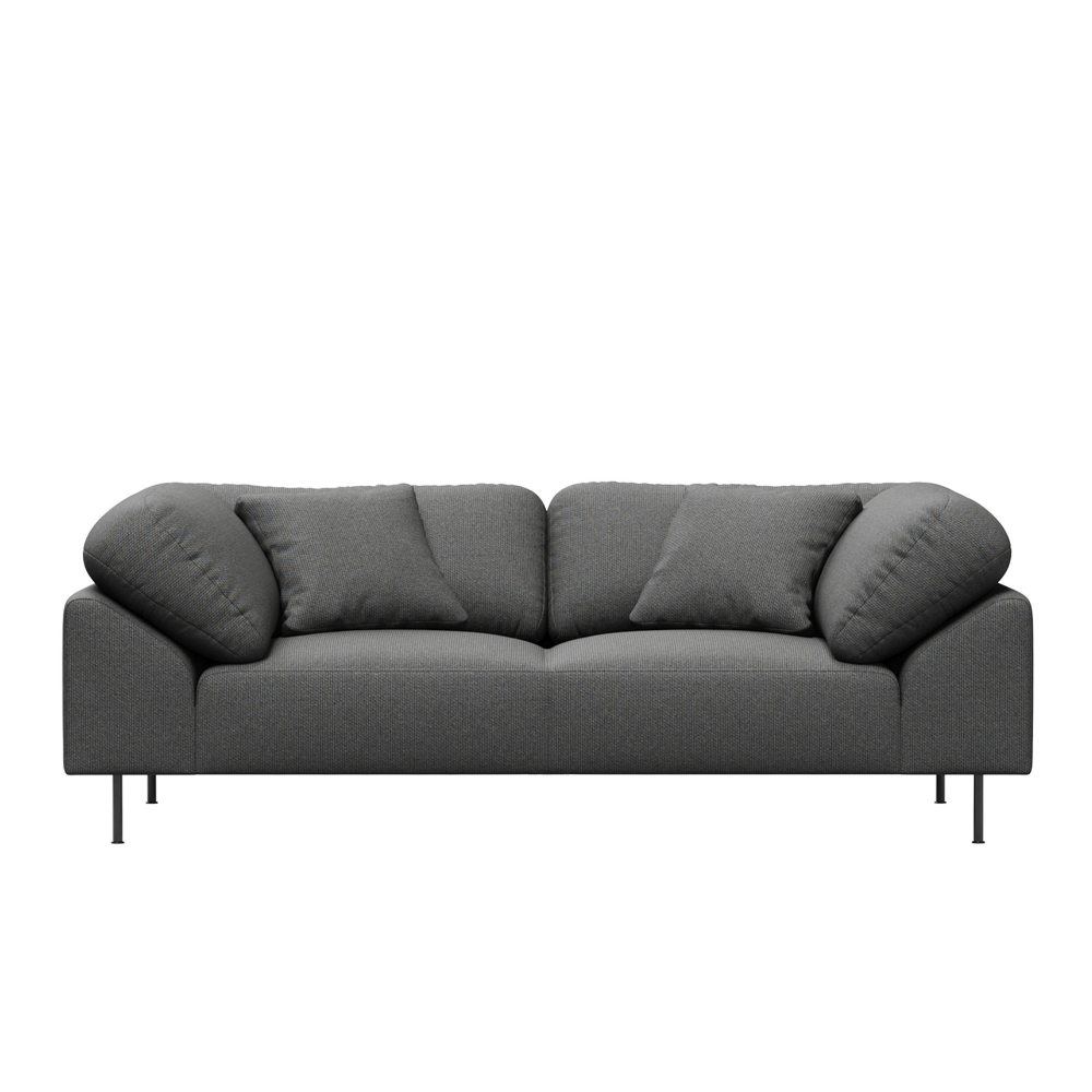 Collar Sofa 2-Seater by Woud in Cyber 02101 Dark Grey upholstery. 